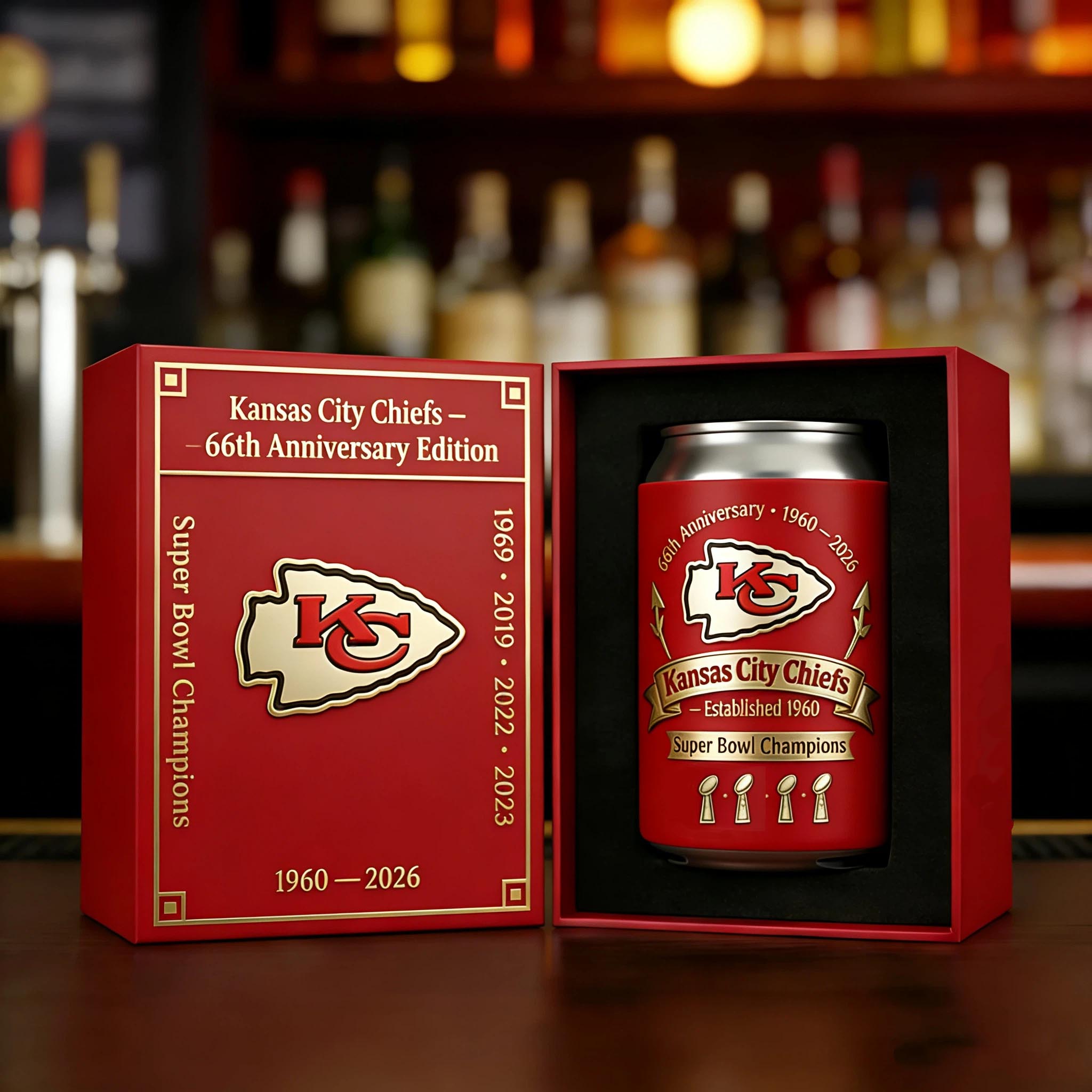 Kansas City Chiefs – 1960–2026 Anniversary Edition Can Cooler