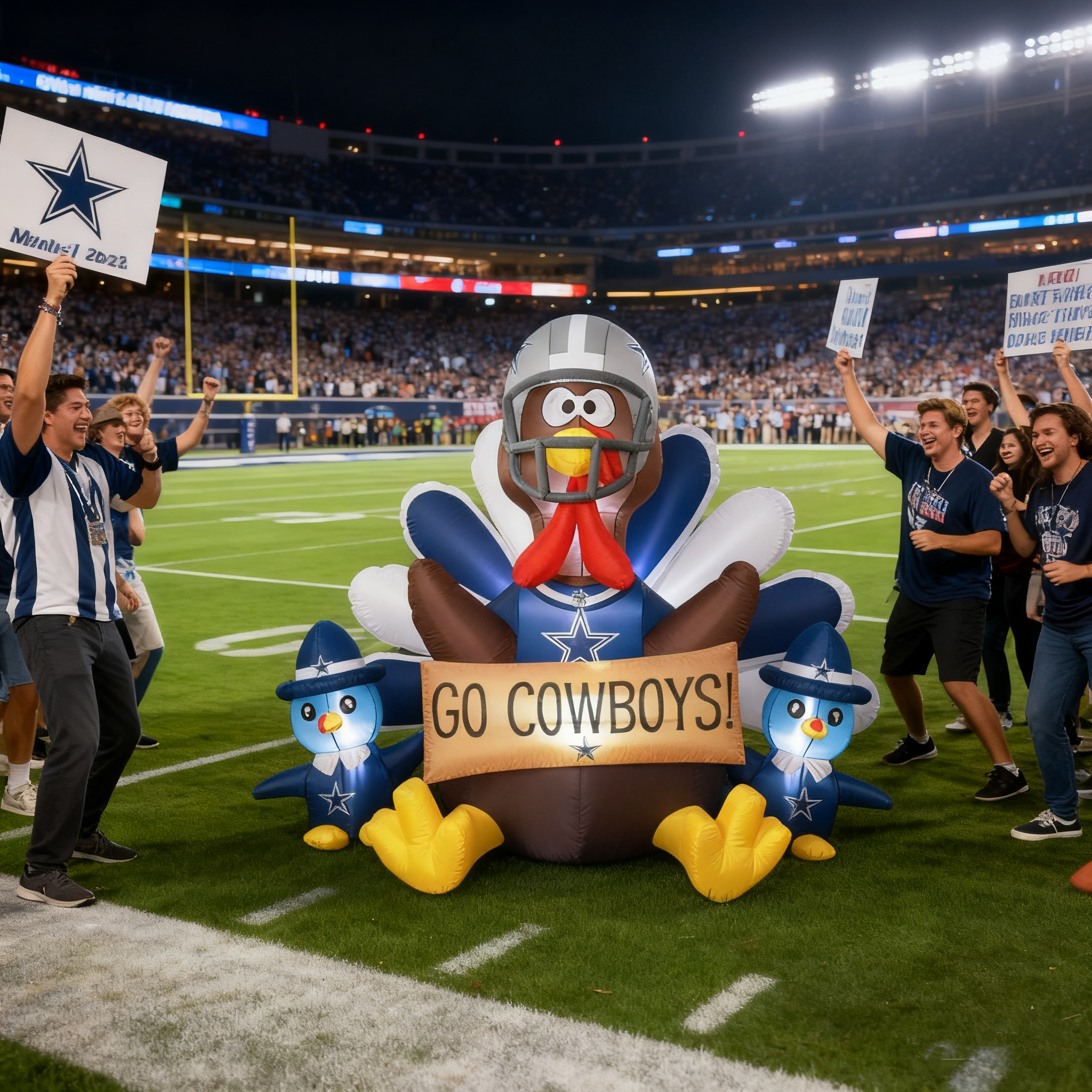 🦃 NFL Team Inflatable Thanksgiving Turkey Decoration