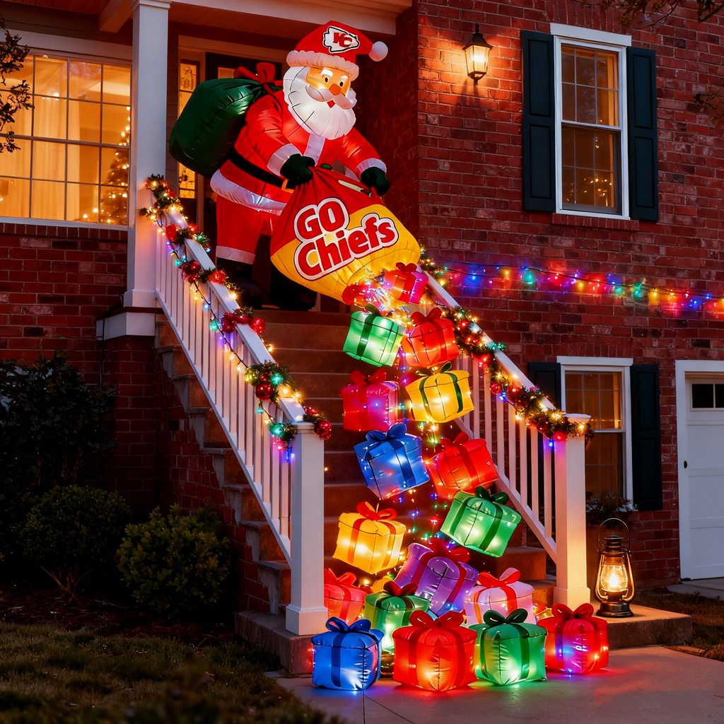Festive Sports-Inspired Inflatable Santa Balloons - Holiday Spirit Decor