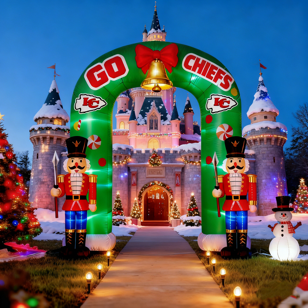 Nutcracker Inflatable Archway Festive Decor – Lighted Outdoor Holiday Decoration for Home Yard