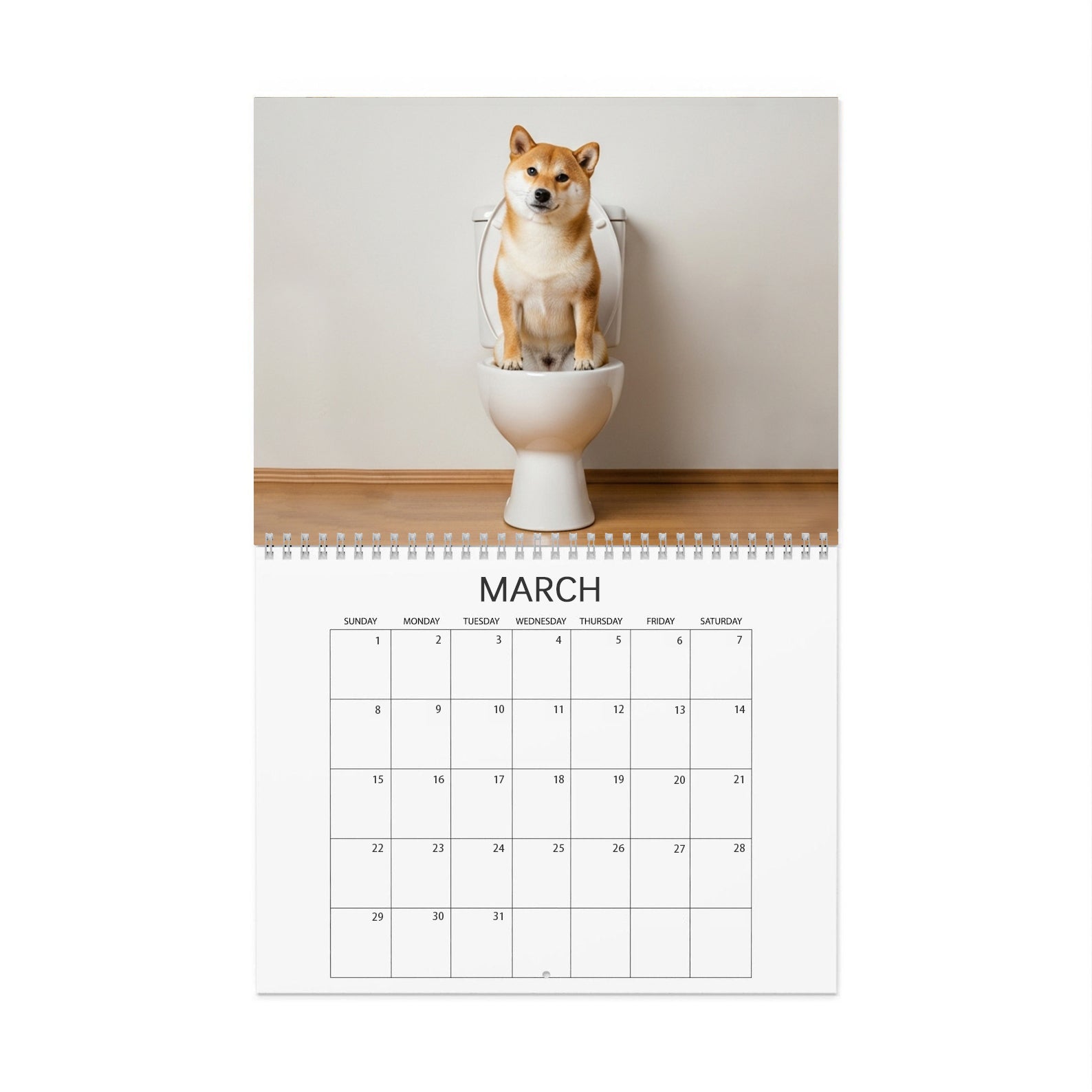 🐶Restroom Rascals: Dog Edition 2026 Wall Calendar