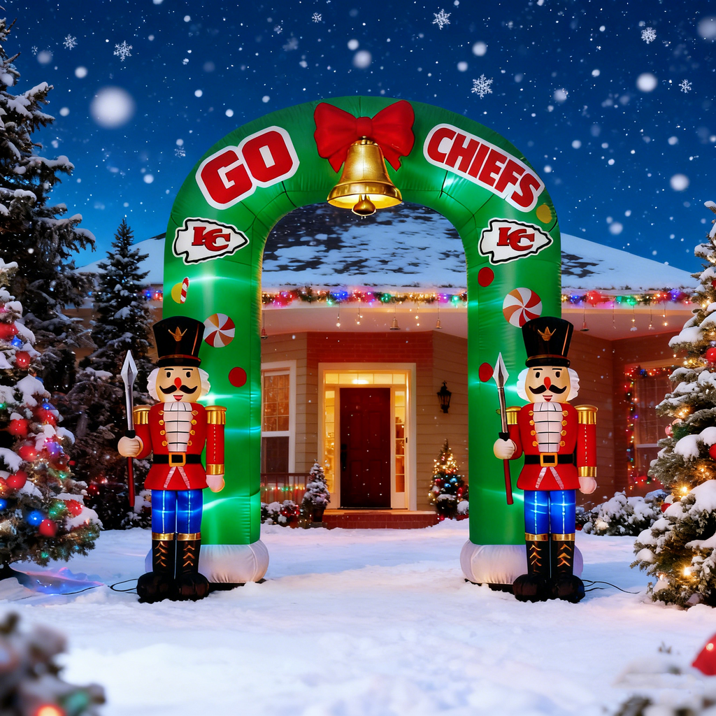 Nutcracker Inflatable Archway Festive Decor – Lighted Outdoor Holiday Decoration for Home Yard