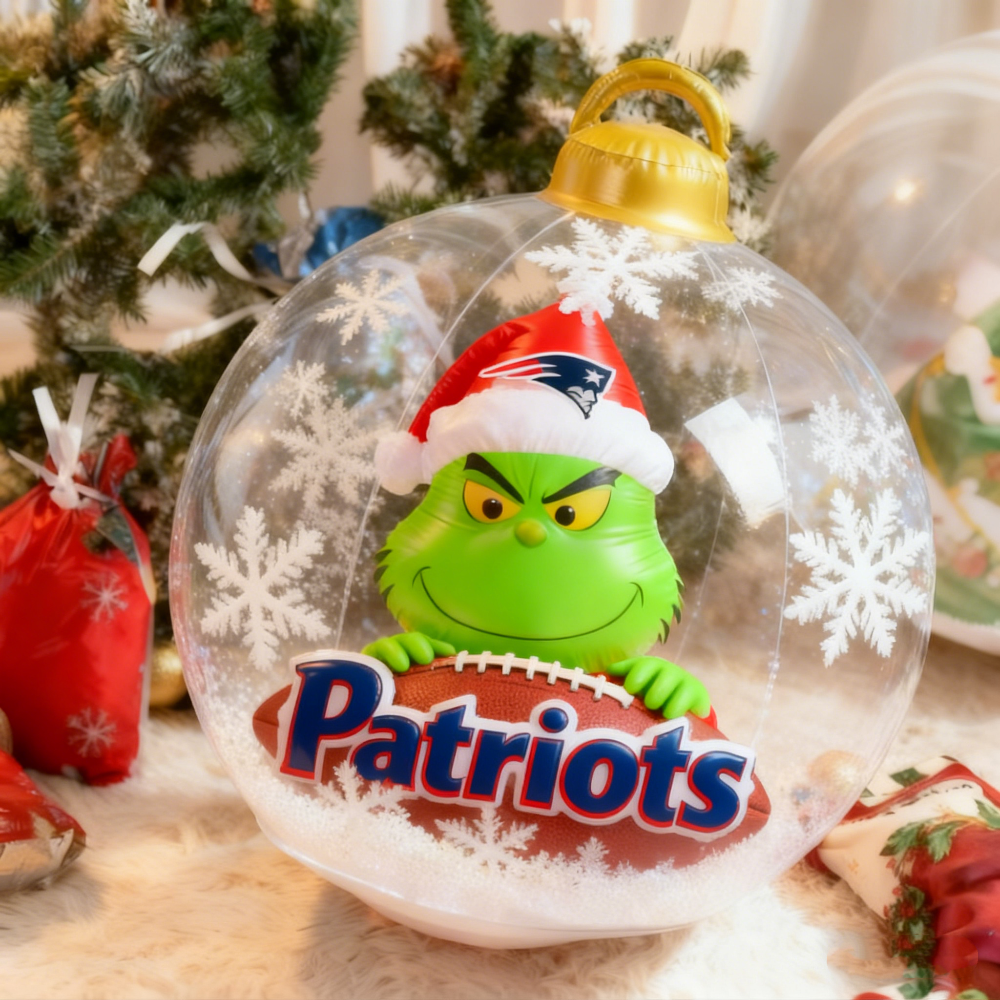 Grinchy Christmas Inflatable Ball Ornament – A Whimsical Holiday Statement Piece