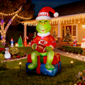 Inflatable Christmas Grinch Decoration - Festive Lawn Ornament