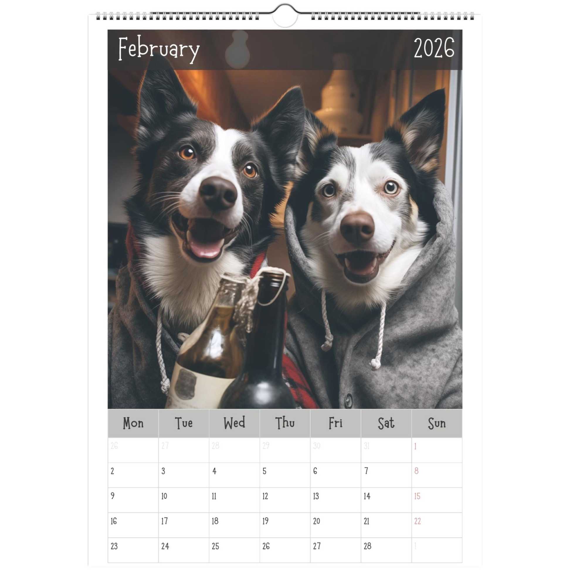 "Pawty Time" Wall Calendar 2026