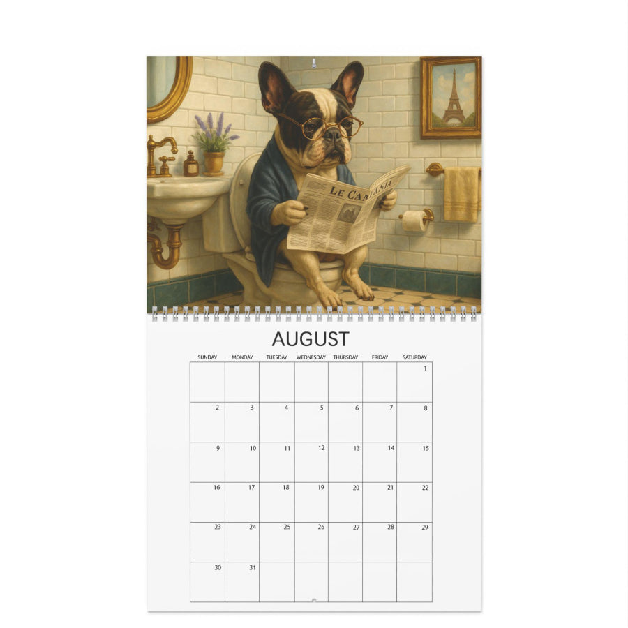 🐶Restroom Rascals: Dog Edition 2026 Wall Calendar