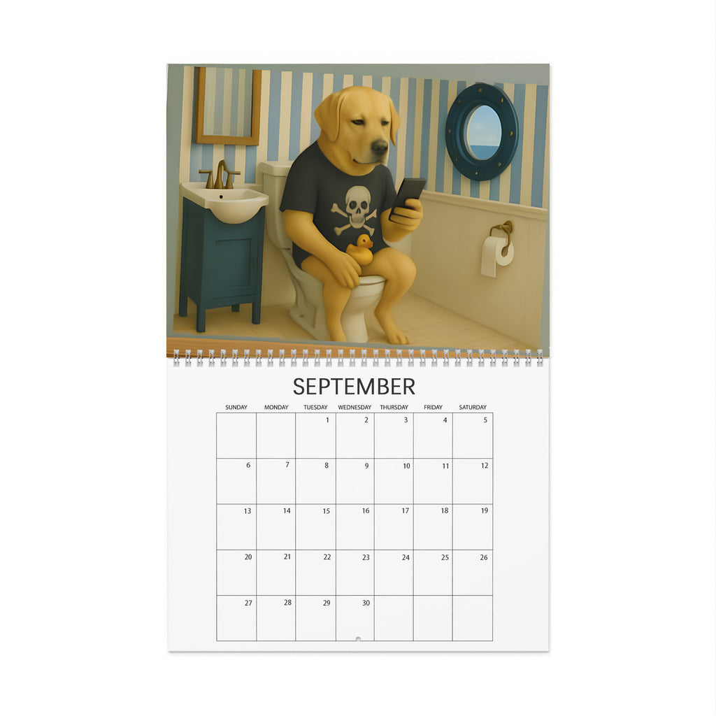 🐶Restroom Rascals: Dog Edition 2026 Wall Calendar