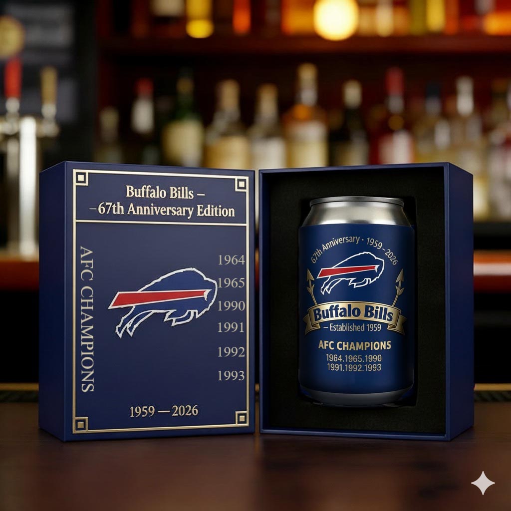 Buffalo Bills – 1959–2026 Anniversary Edition Can Cooler