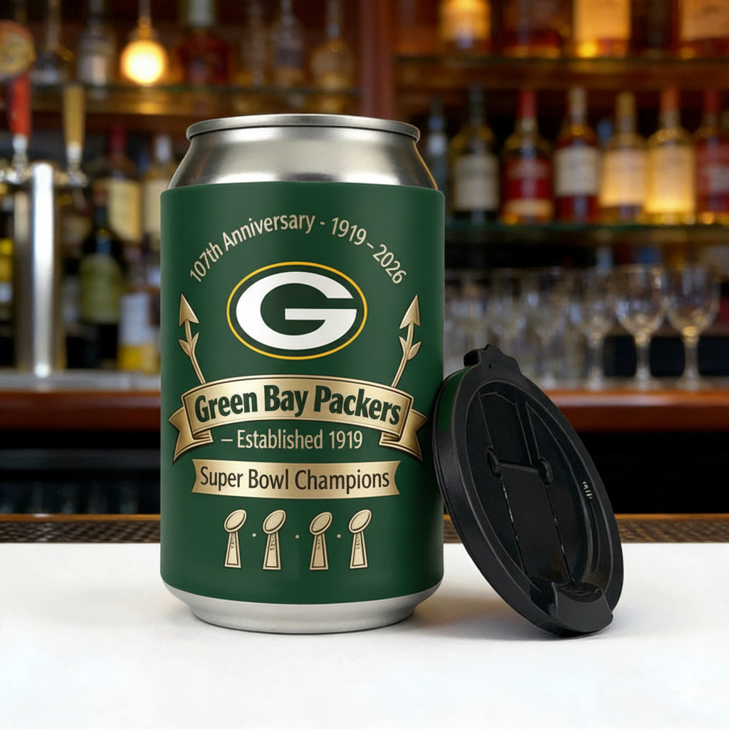 Green Bay Packers– 1919–2026 Anniversary Edition Can Cooler