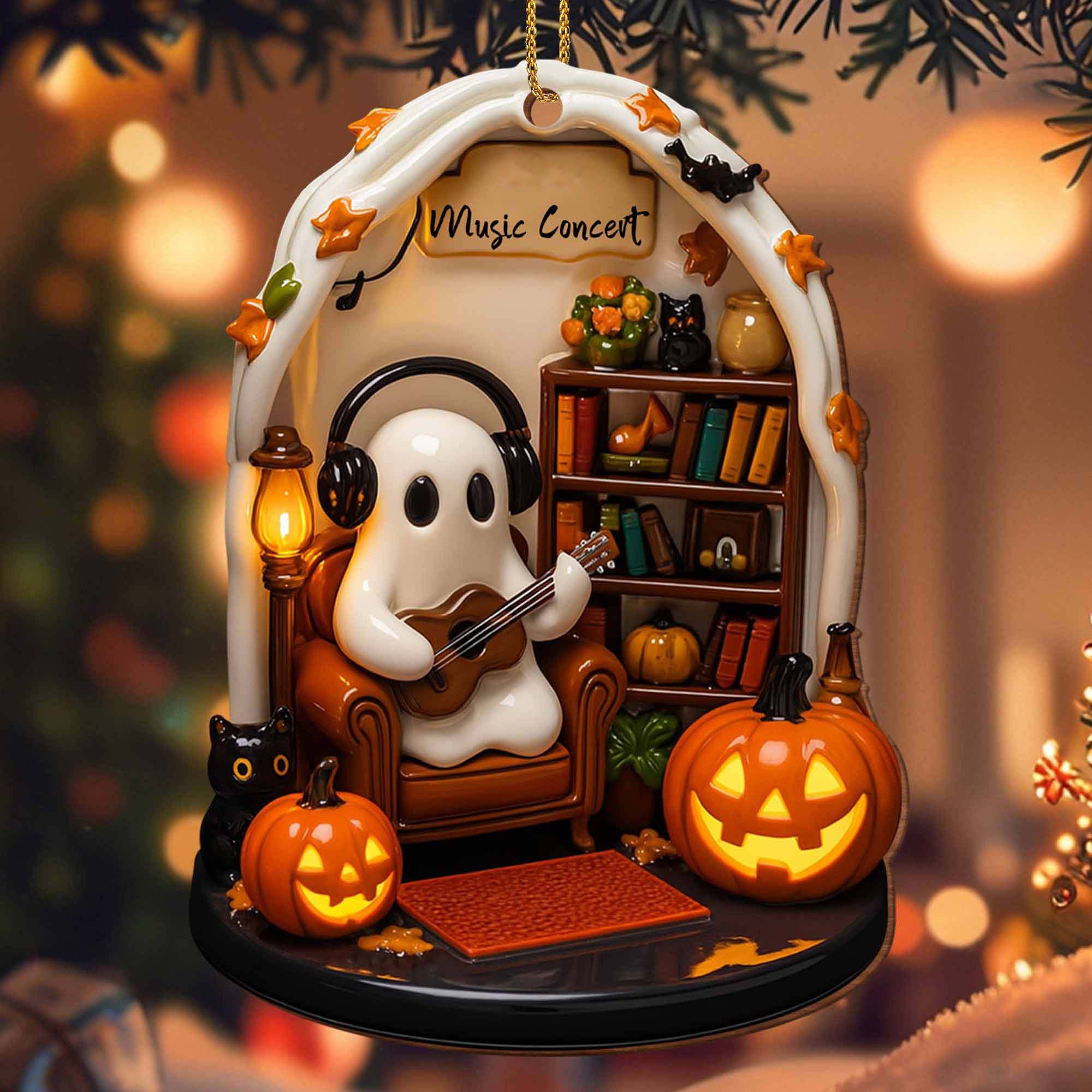 ✨ SPOOKY-CUTE GHOST SCENE ORNAMENTS