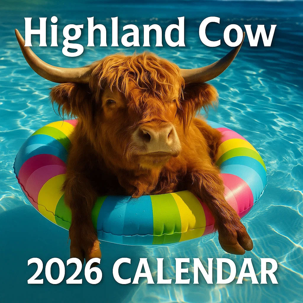 🐂2026 Highland Cow Wall Calendar