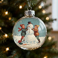 Vintage Christmas Scene Bulb Ornaments