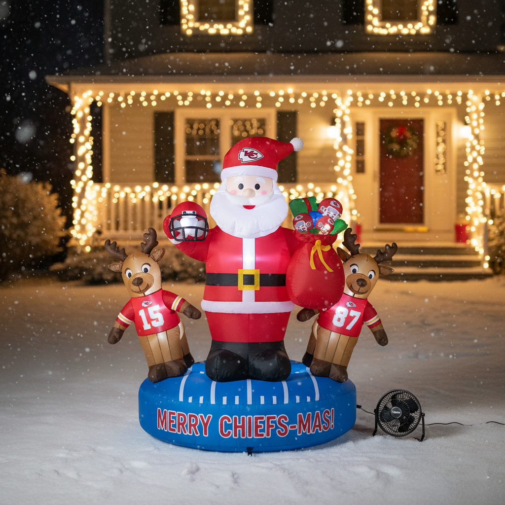 Christmas Inflatable – Team-Themed Santa & Reindeer