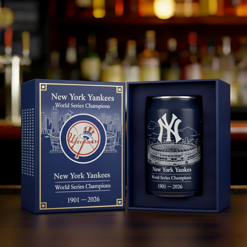 Multi-Function Beer & Beverage Cooling Can Sleeve – New York Yankees Edition