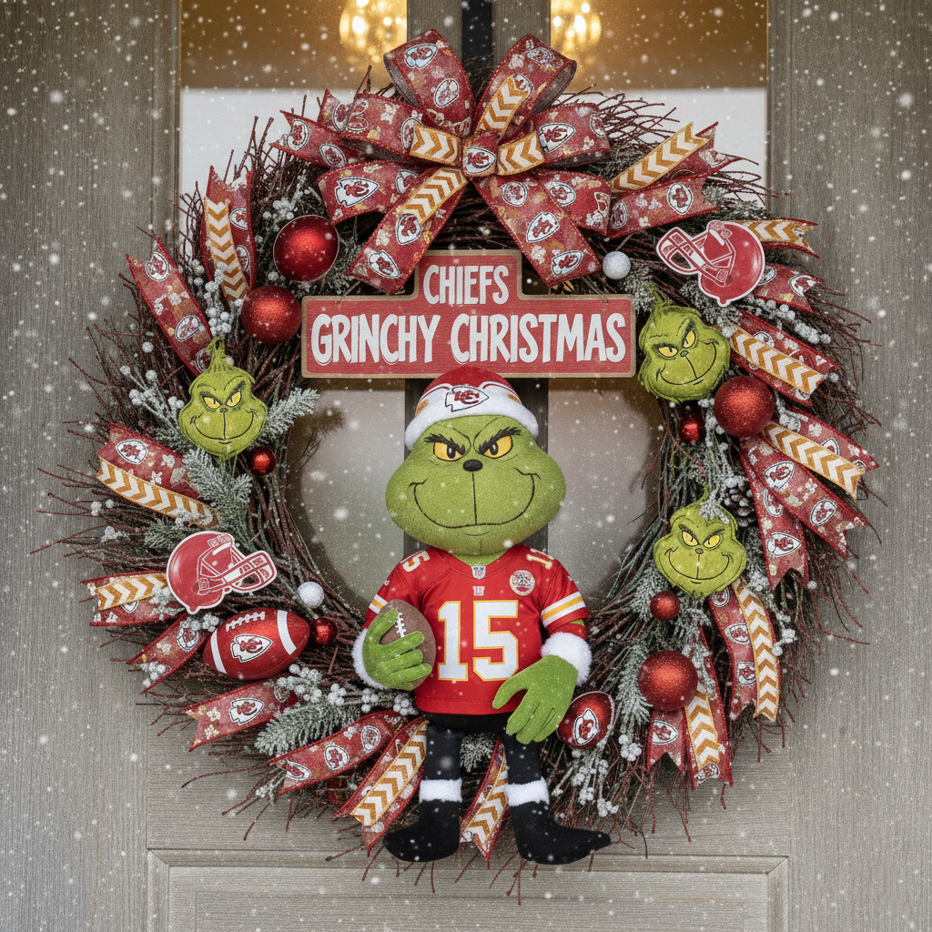 Grinchy Christmas NFL Wreaths Collection
