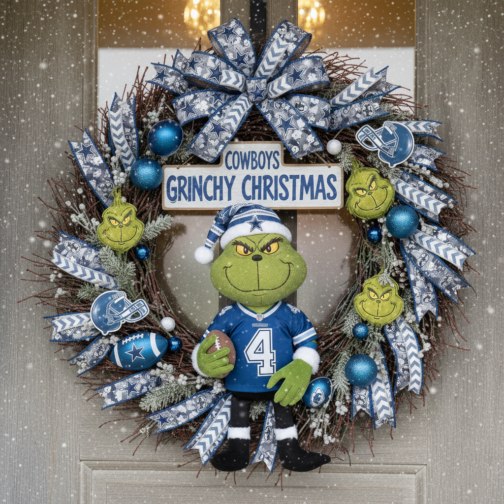 Grinchy Christmas NFL Wreaths Collection