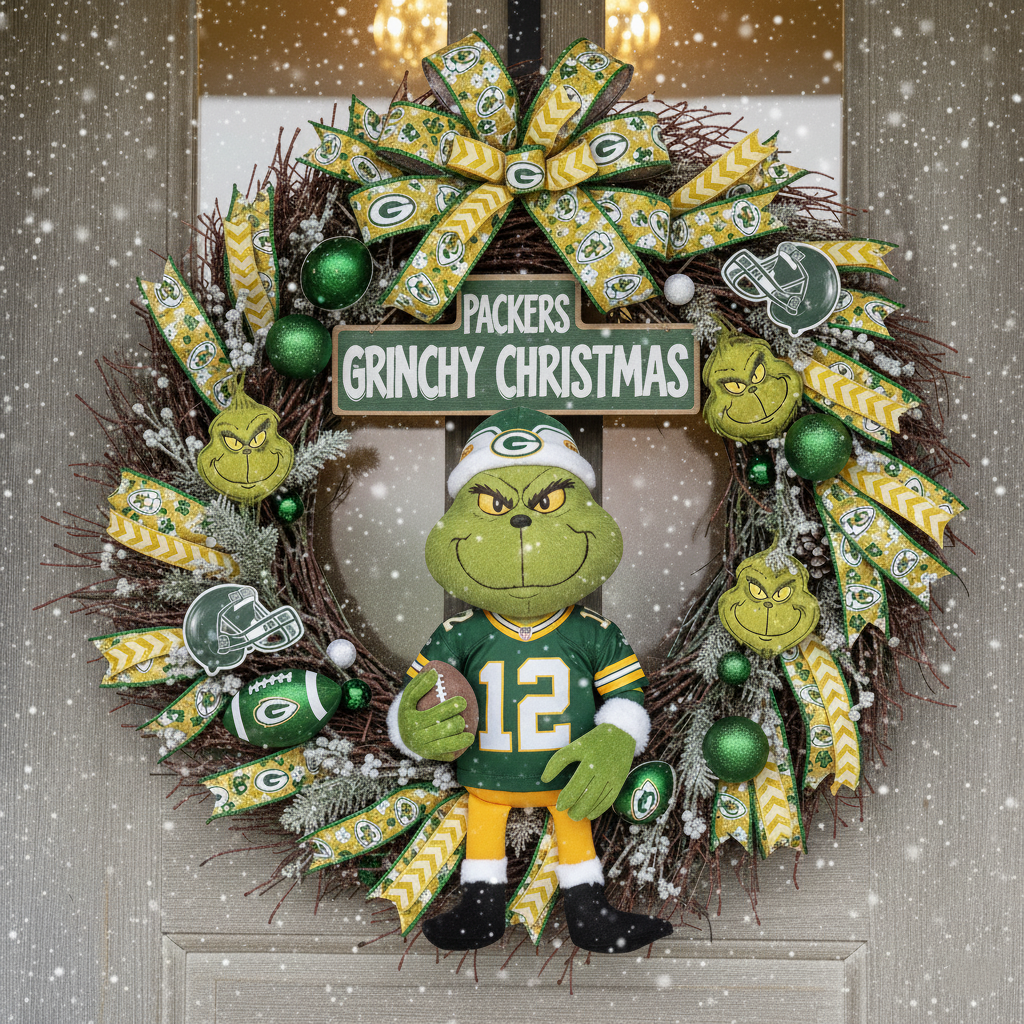 Grinchy Christmas NFL Wreaths Collection