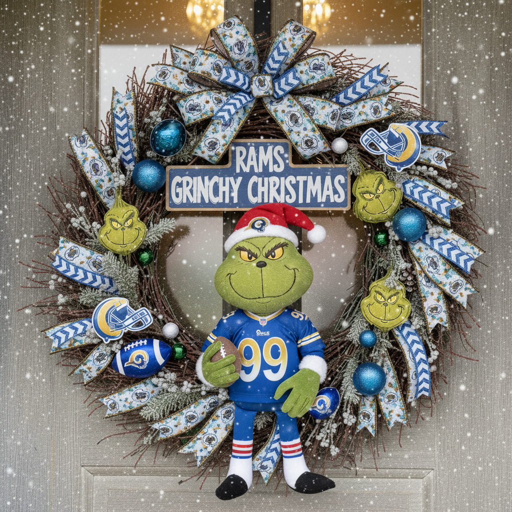 Grinchy Christmas NFL Wreaths Collection