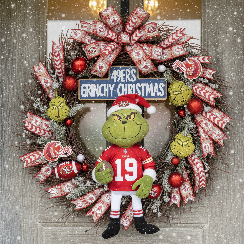 Grinchy Christmas NFL Wreaths Collection
