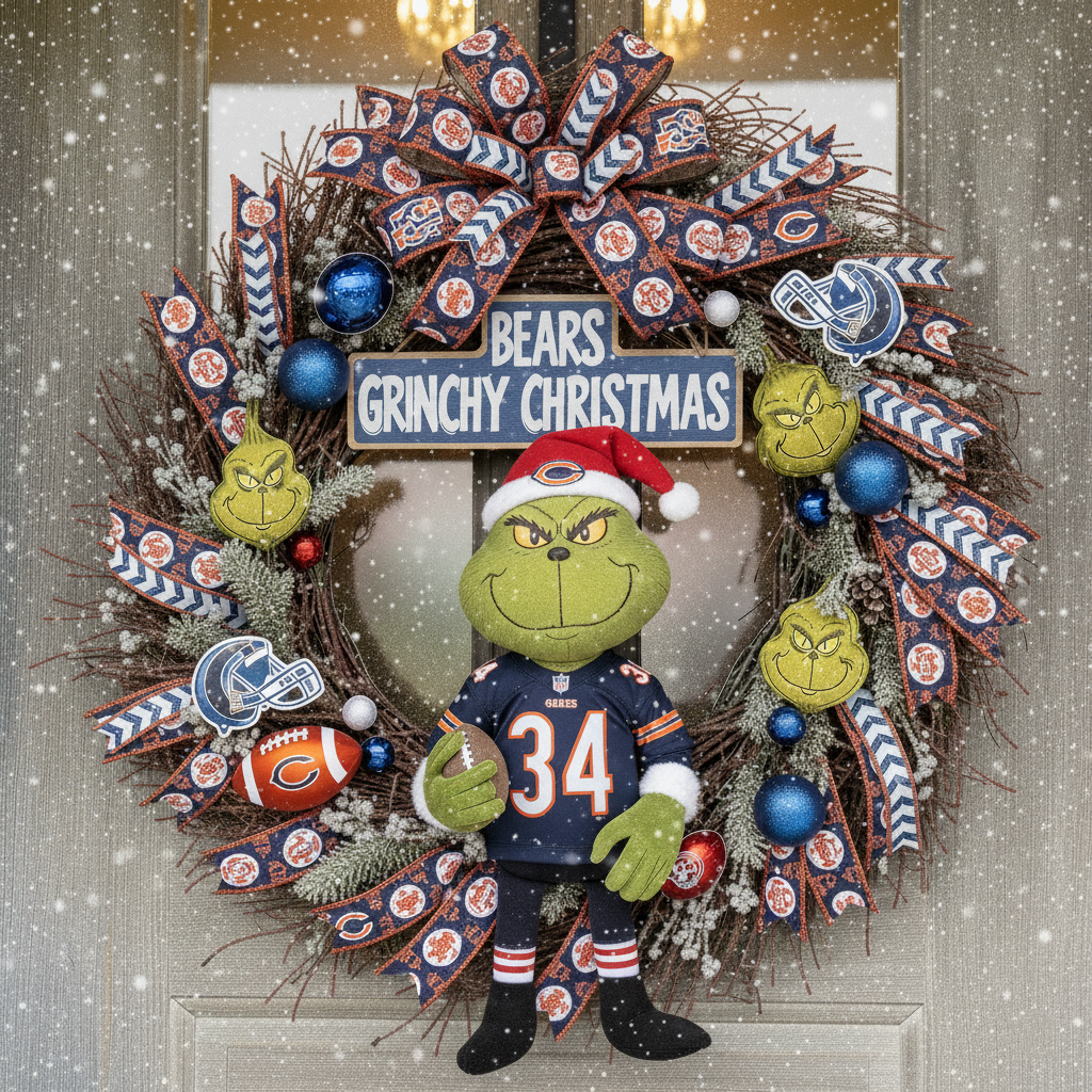 Grinchy Christmas NFL Wreaths Collection