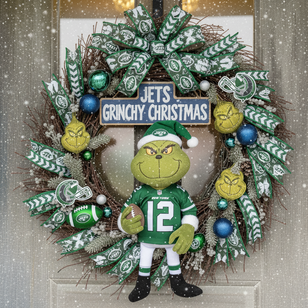 Grinchy Christmas NFL Wreaths Collection