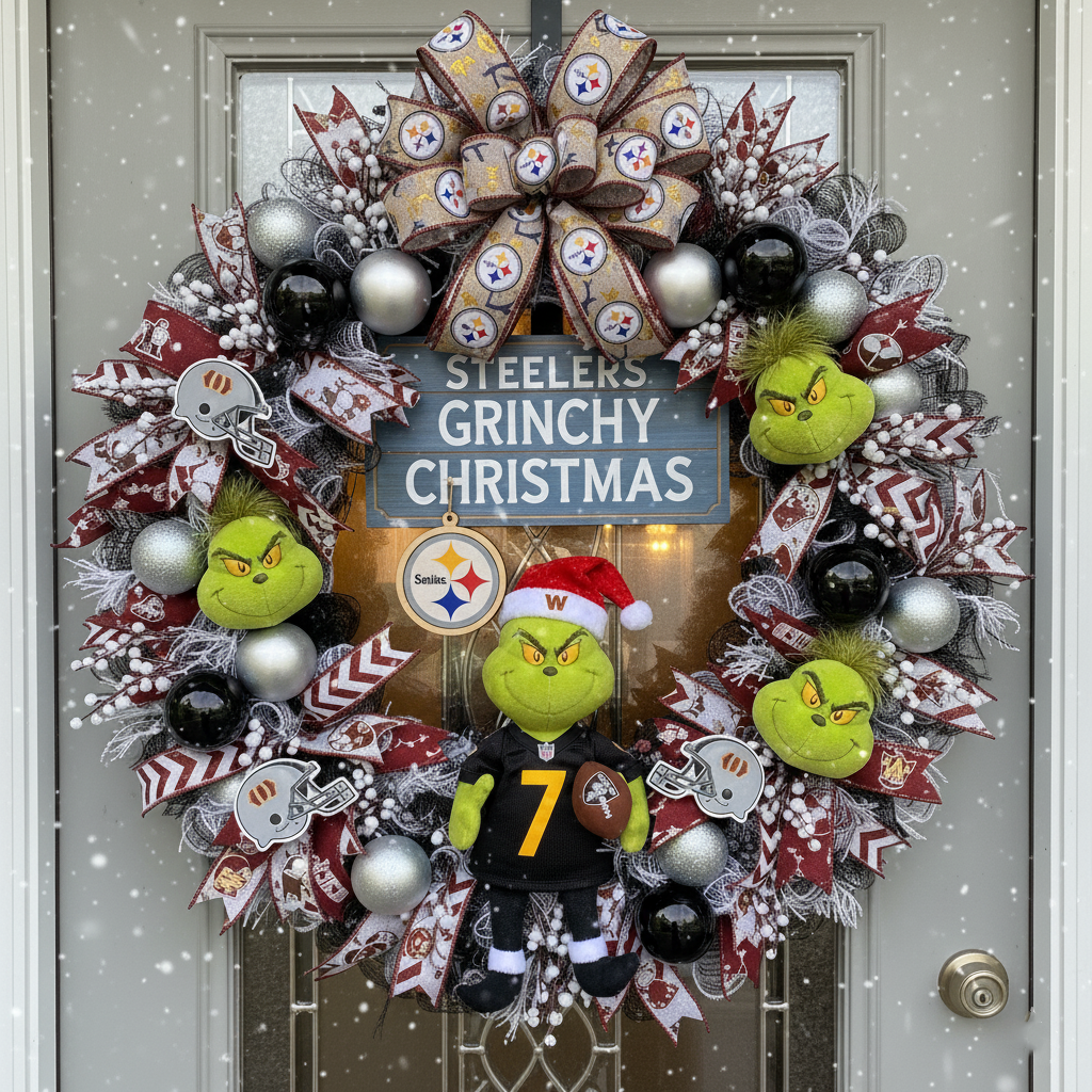 Grinchy Christmas NFL Wreaths Collection