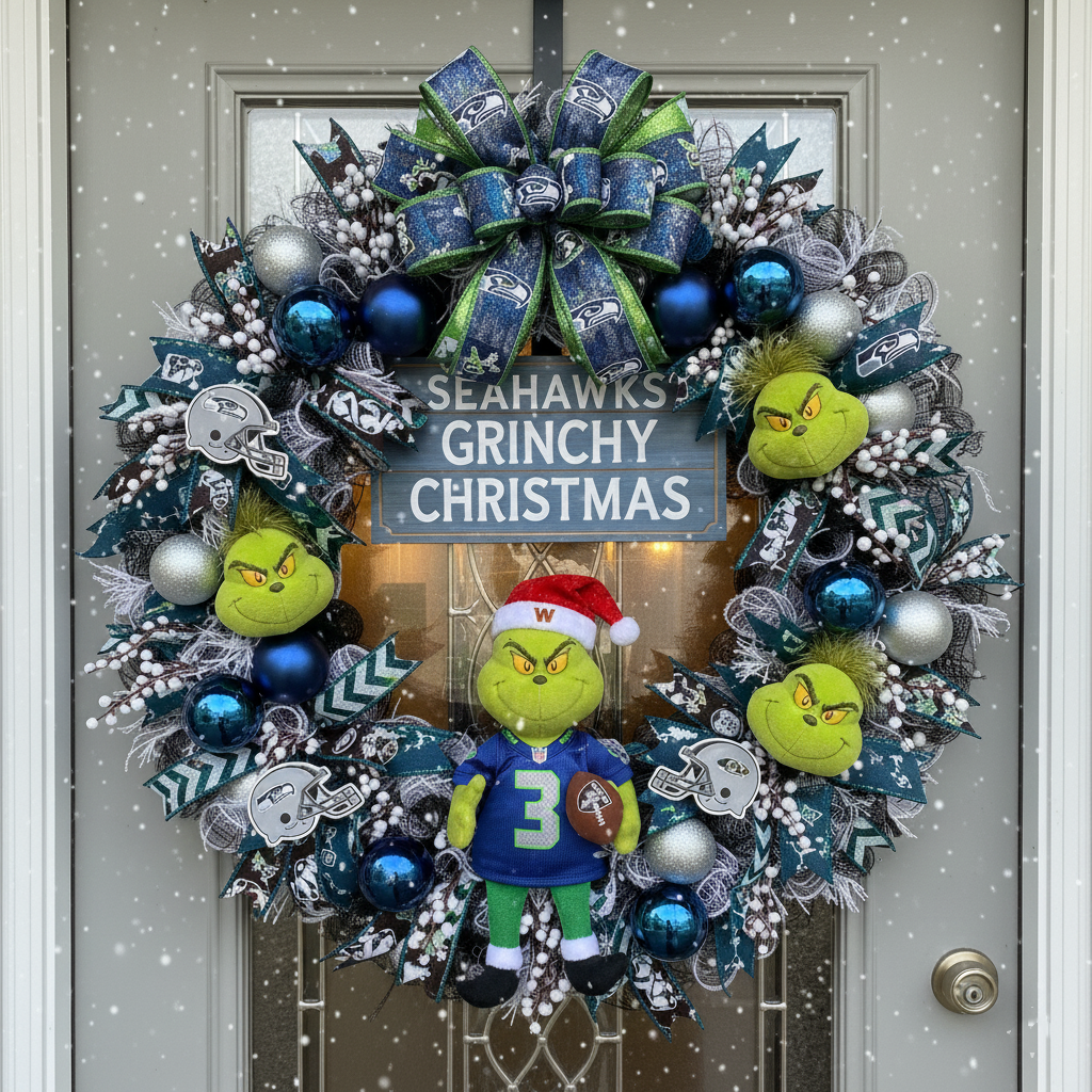 Grinchy Christmas NFL Wreaths Collection
