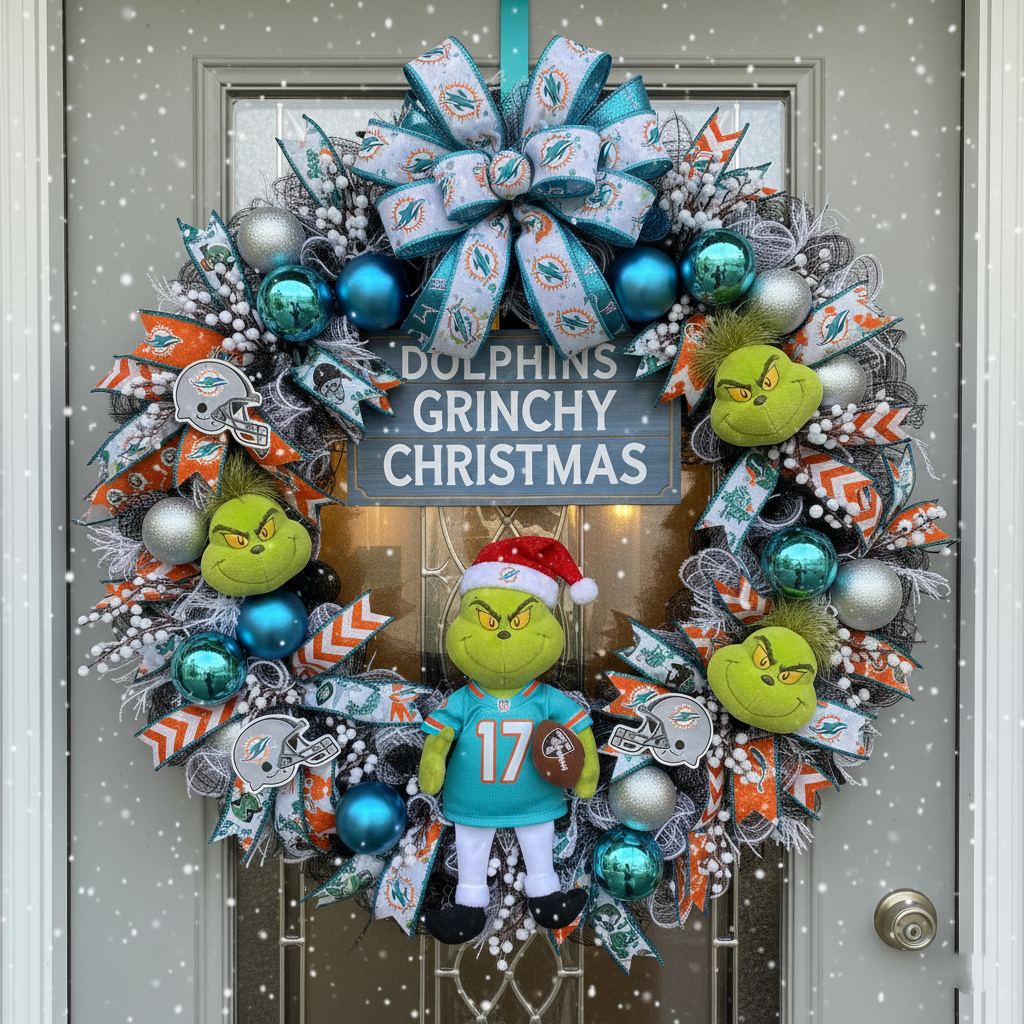 Grinchy Christmas NFL Wreaths Collection