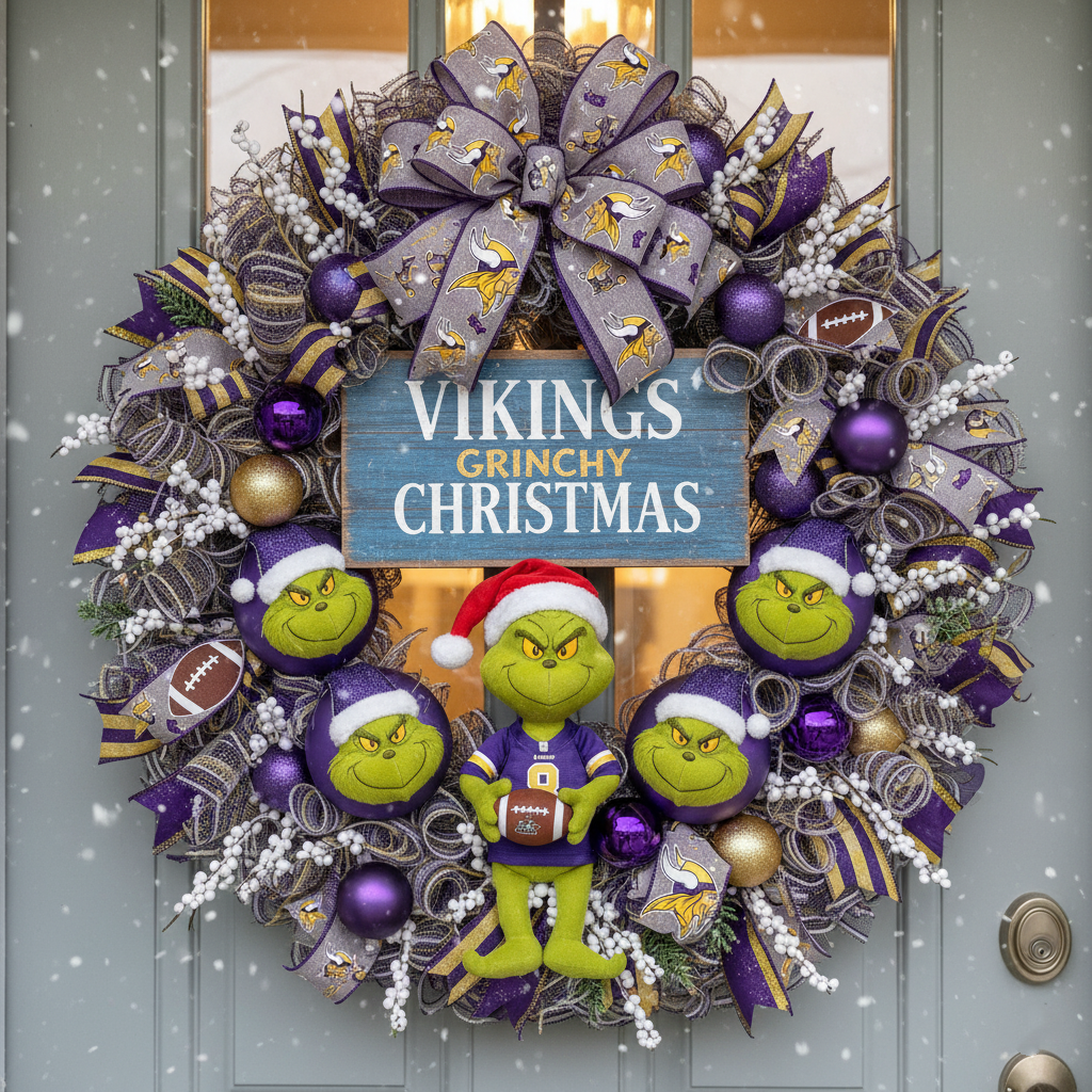 Grinchy Christmas NFL Wreaths Collection