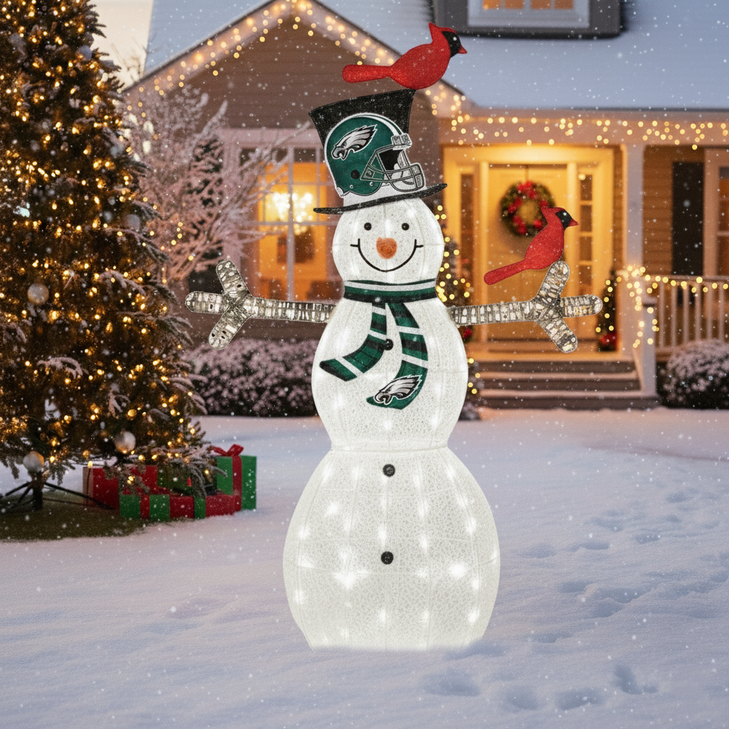 Light-Up Snowman Figurines