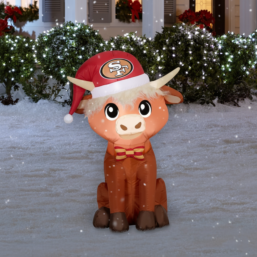 Snowy Christmas Cow Figurines