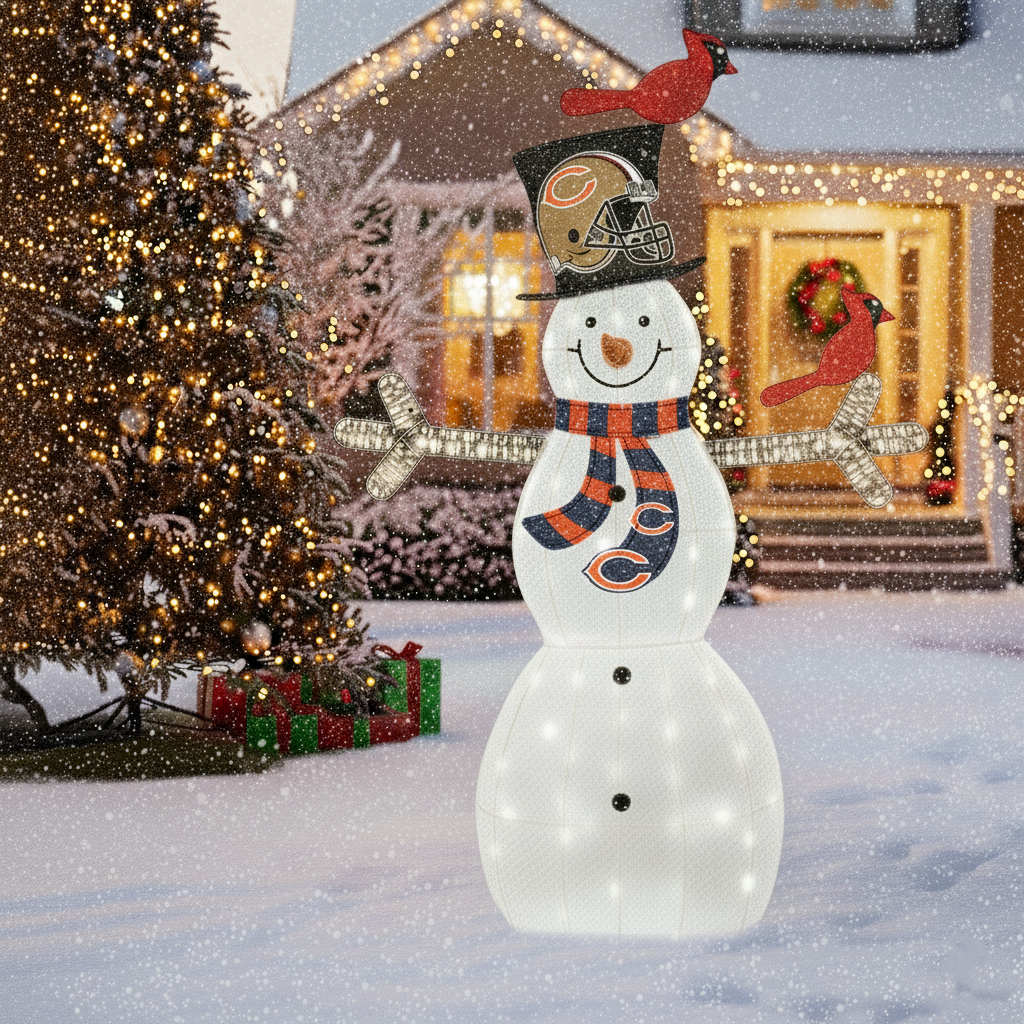 Light-Up Snowman Figurines