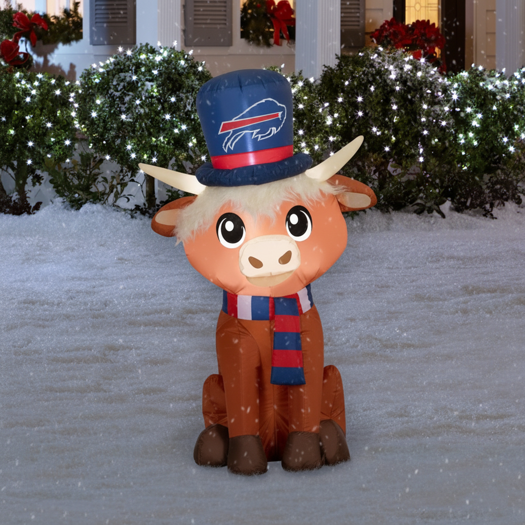 Snowy Christmas Cow Figurines