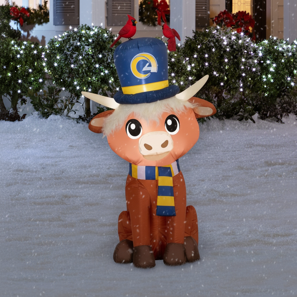 Snowy Christmas Cow Figurines