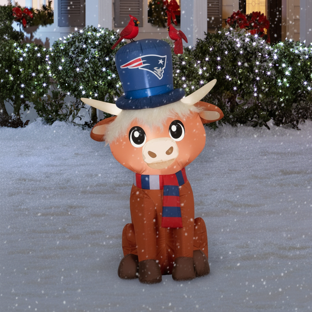 Snowy Christmas Cow Figurines