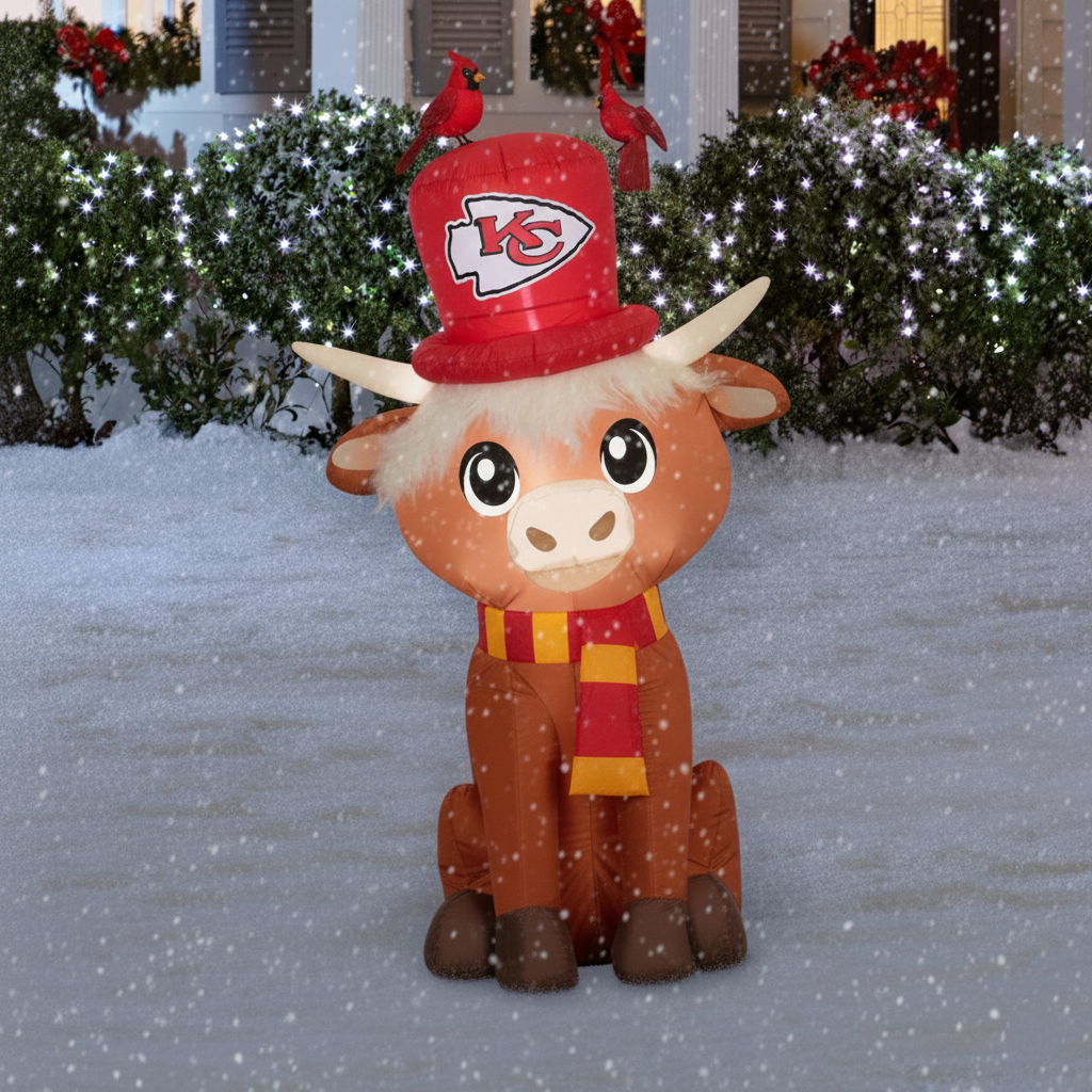 Snowy Christmas Cow Figurines