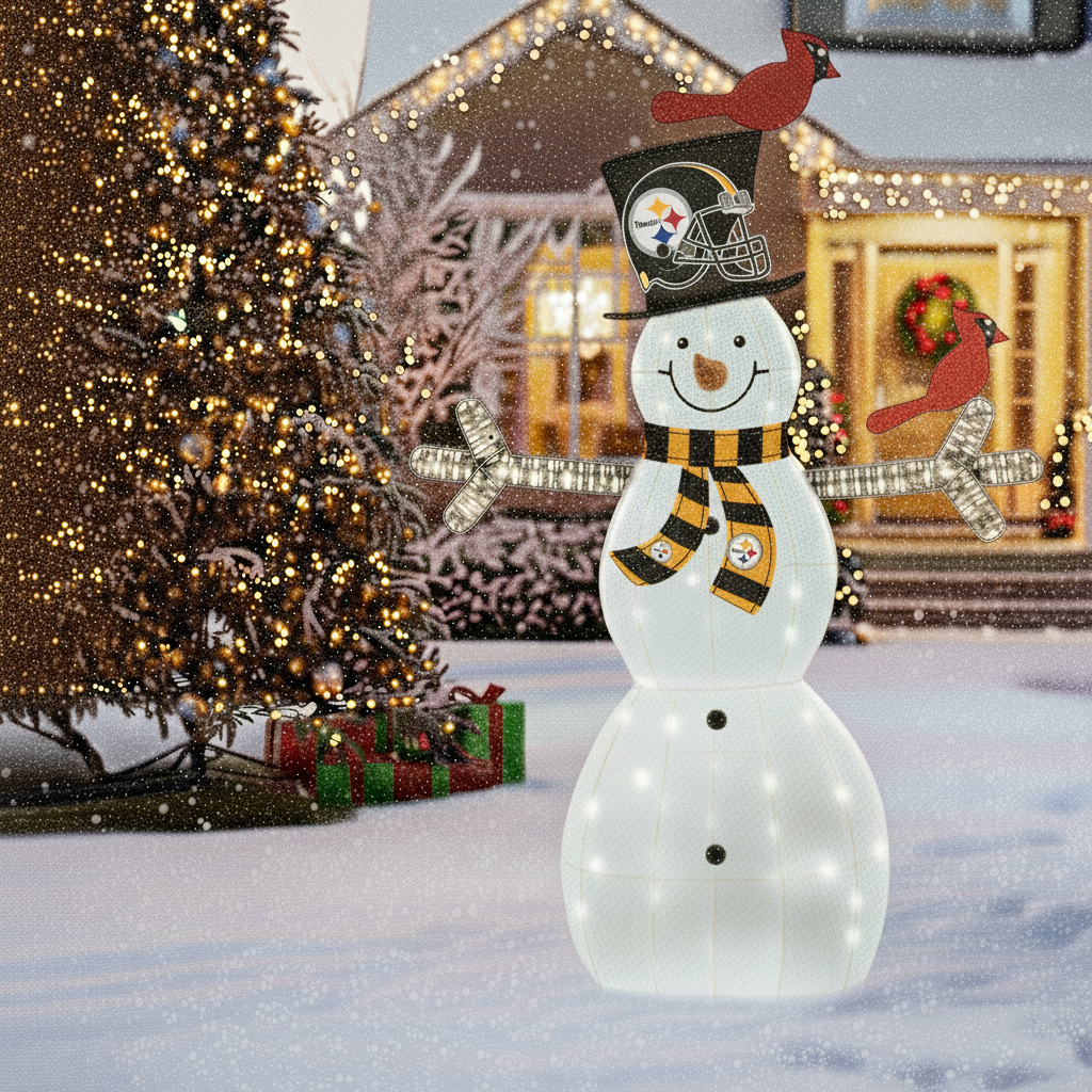Light-Up Snowman Figurines