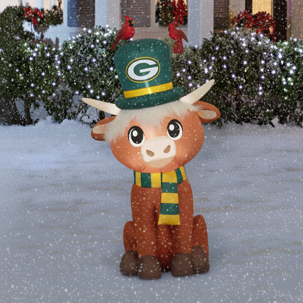 Snowy Christmas Cow Figurines