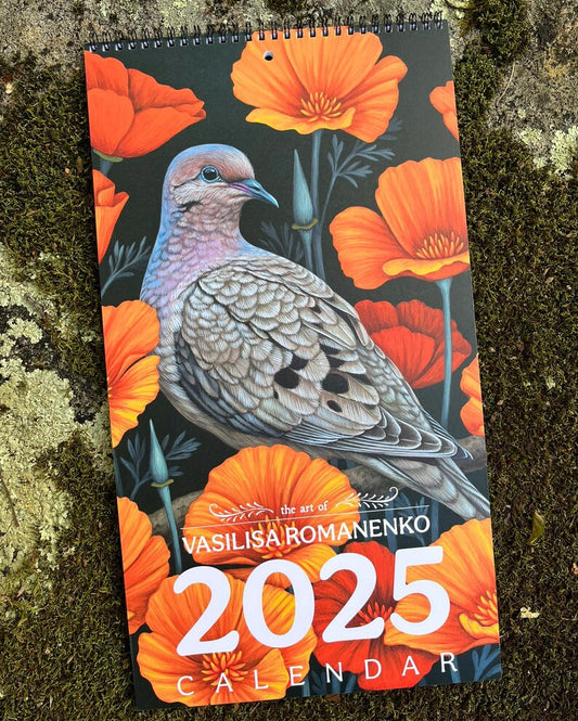 2025 Fine Art Botanical Wall Calendar