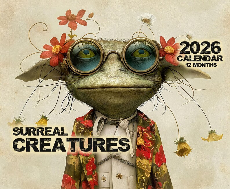 🗓️ 2026 Surreal Creatures Wall Calendar