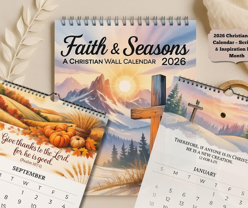2026 Christian Wall Calendar – Faith & Scripture All Year