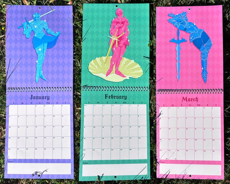 Armor & Amore: Pin Up Knight 2025 Wall Calendar