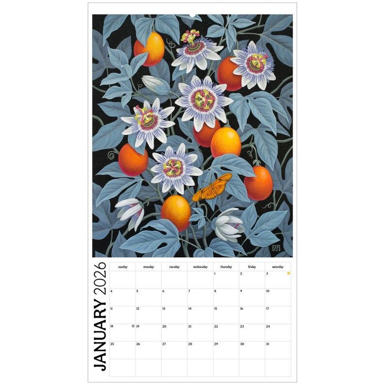 2025 Fine Art Botanical Wall Calendar