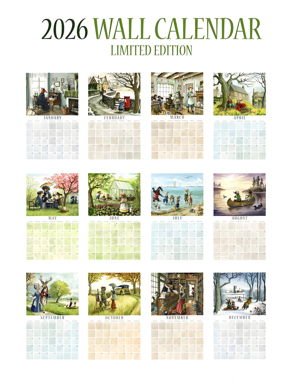 Hector Fox & Friends 2026 Wall Calendar