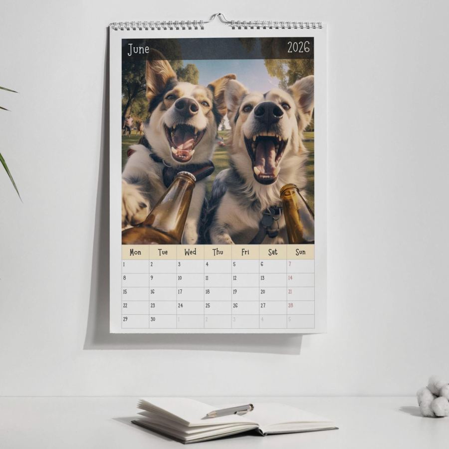 "Pawty Time" Wall Calendar 2026