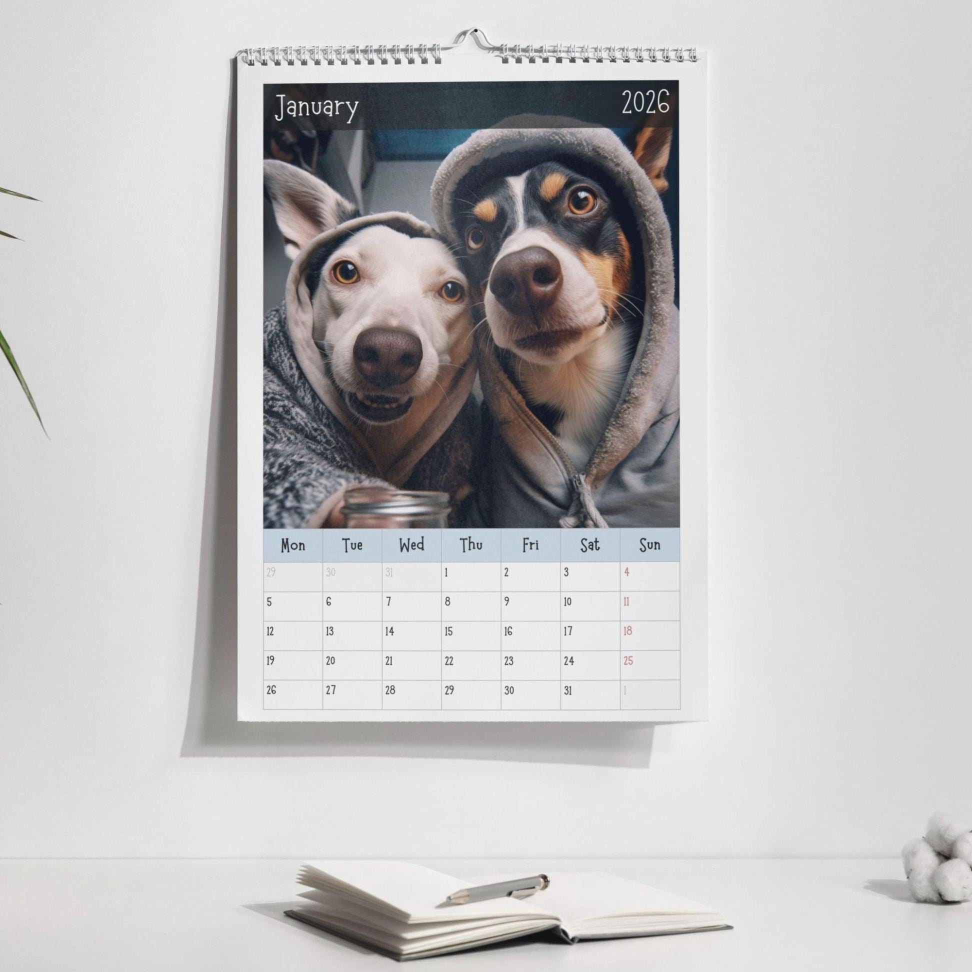 "Pawty Time" Wall Calendar 2026