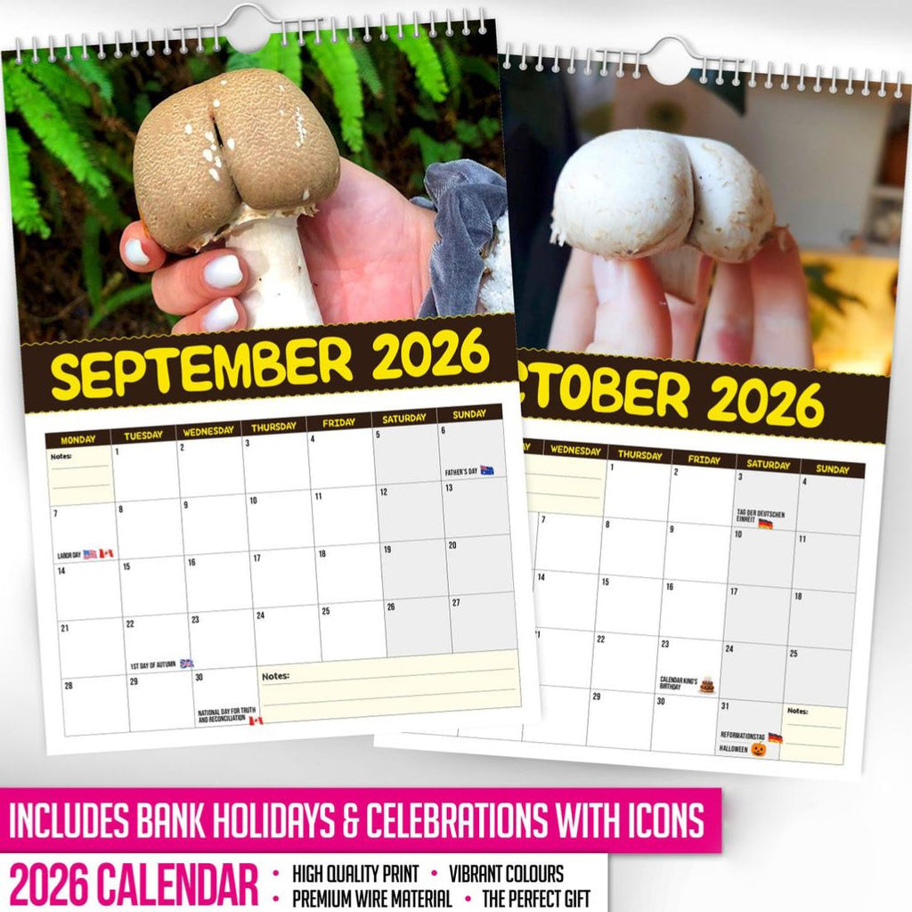 World's Greatest Mushrooms - 2026 Wall Calendar