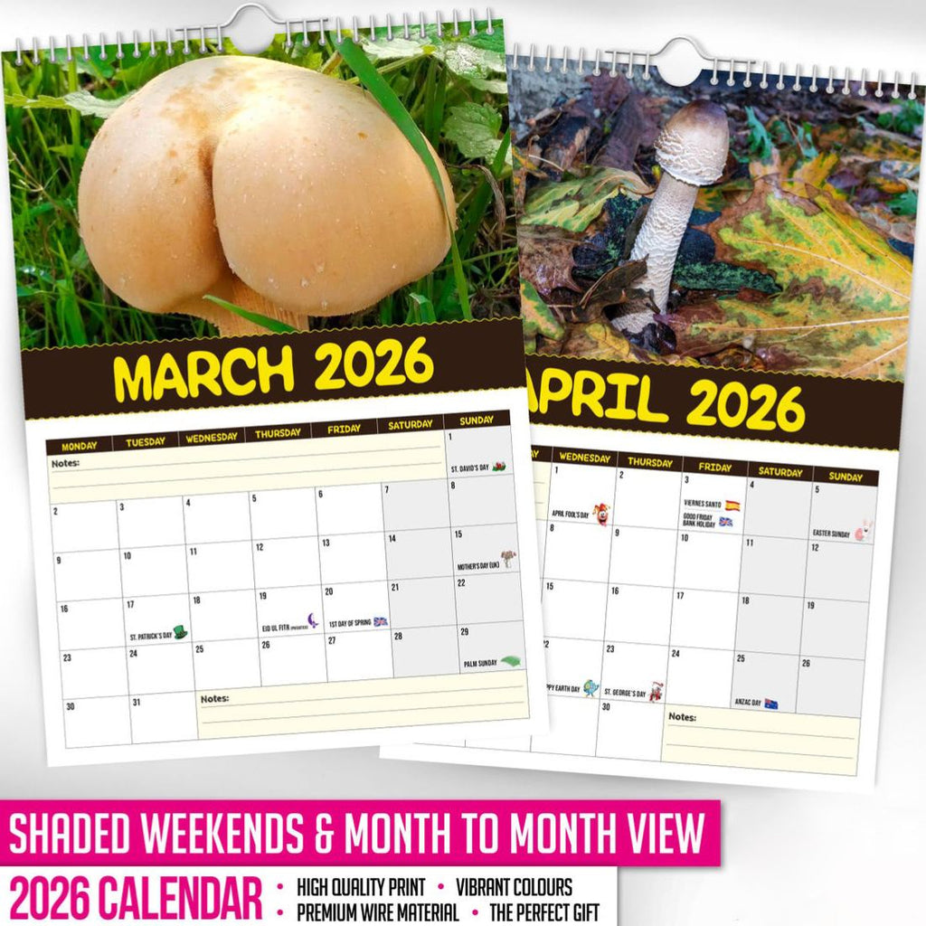 World's Greatest Mushrooms - 2026 Wall Calendar