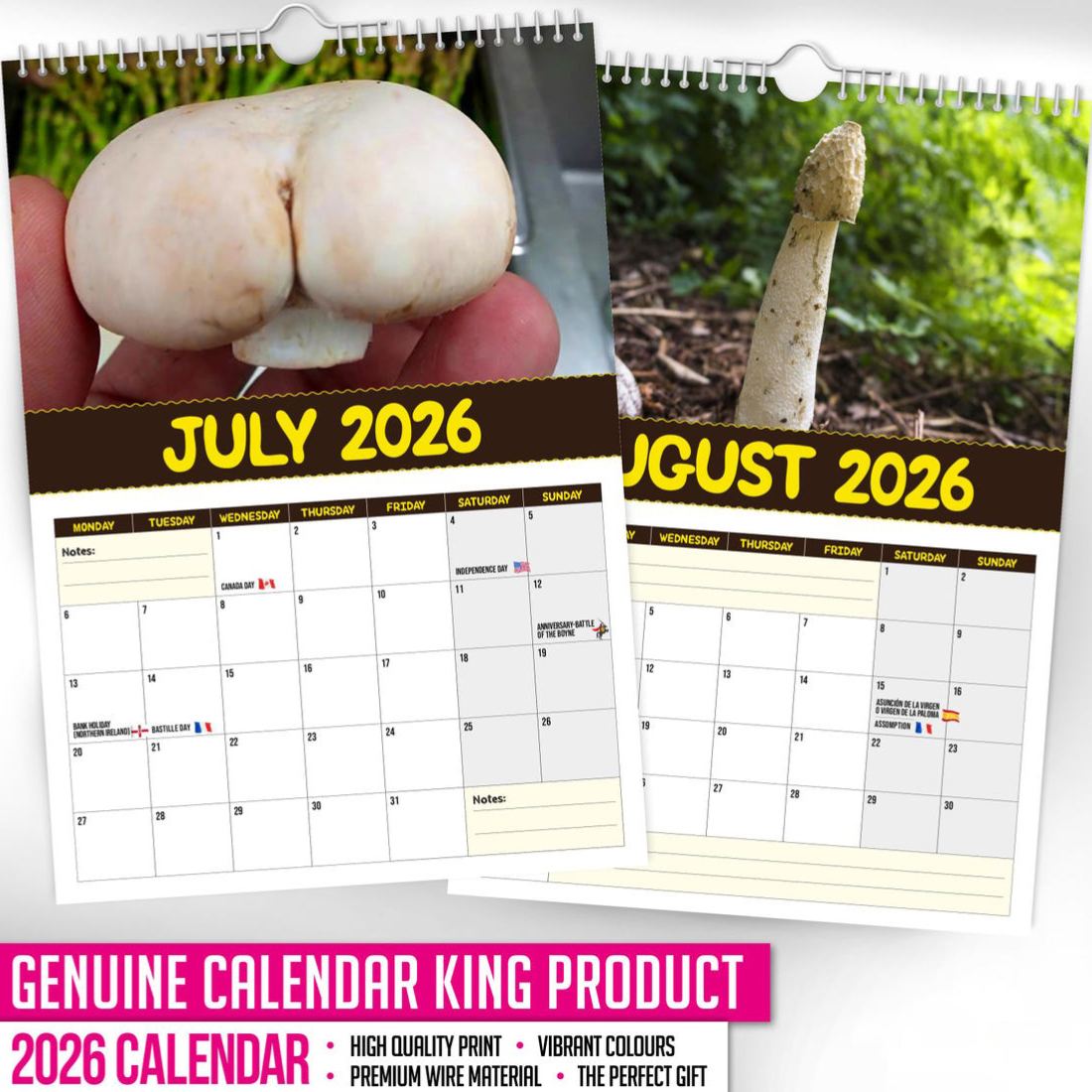 World's Greatest Mushrooms - 2026 Wall Calendar