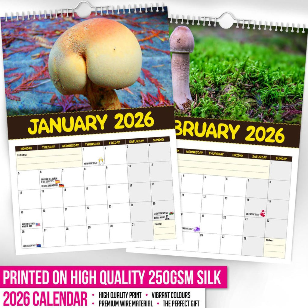 World's Greatest Mushrooms - 2026 Wall Calendar